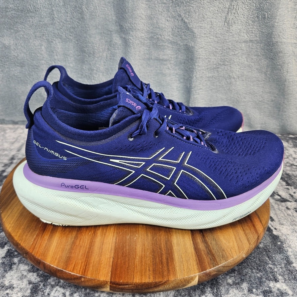 ASICS GEL-Nimbus 25 Shoes Womens Size 10.5 Blue Mesh Running Sneakers 1012B356